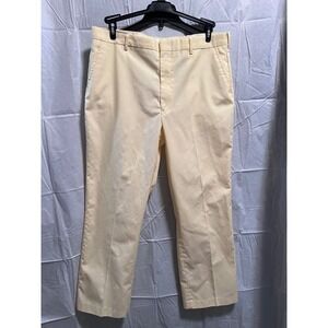VTG‎ Knights Bridge Dress Pants Cropped Chino Casual Yellow Trousers Size 36